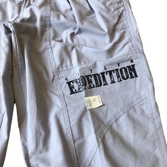 80s Deadstock Expedition Cotler Cargo Pants Light Gray Unisex Enforce 31x32 - Picture 9 of 16
